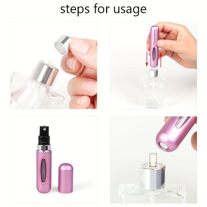 5ml portable compact refillable perfume spray bottle - perfect for travel and smell-1/6pcs