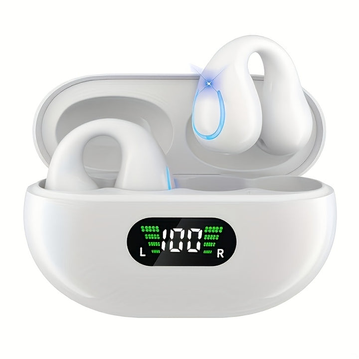 Truly Open Wireless Earbuds (Wireless 5.4 TWS), Experience 360° Ambient Awareness & All-Day Comfort. Secure Open-Ear Fit for Sports/fitness. Advanced ENC