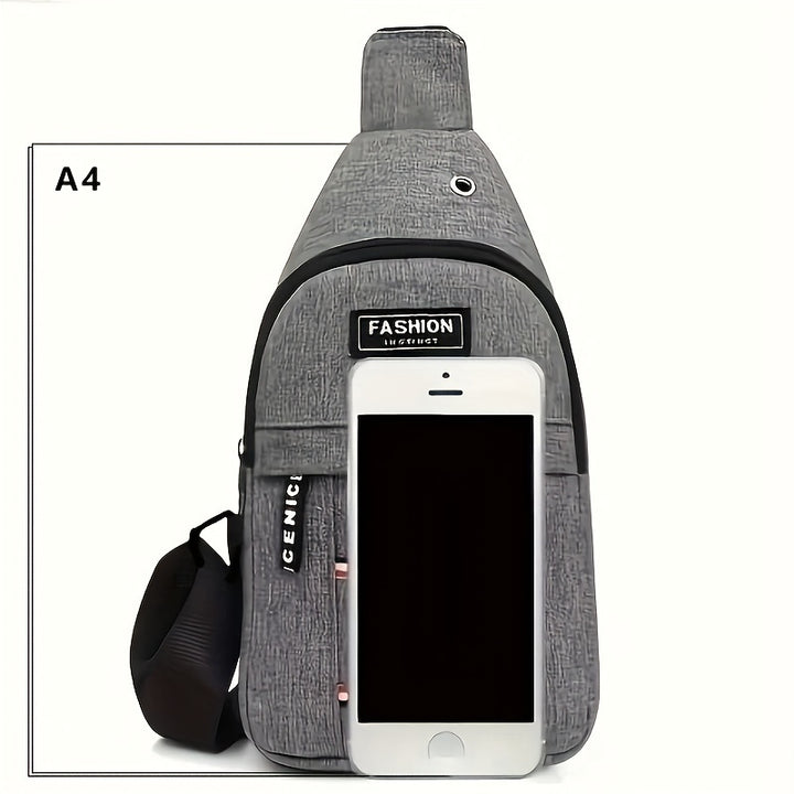 Black Multi-Compartment Canvas Backpack - Adjustable Straps, Woven, Spiked Details, Hand Washable - Daily Commute Style for Travel & Everyday Use