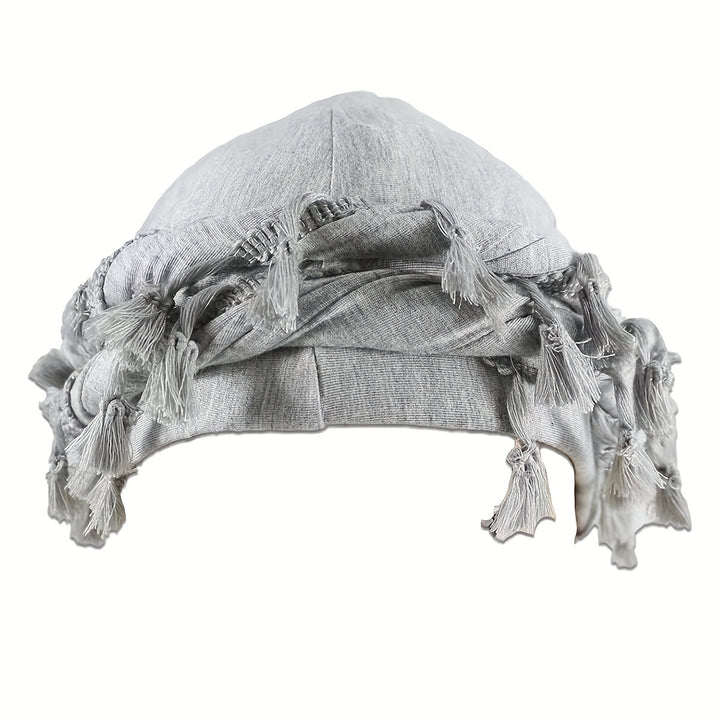Turban For Men, Vintage Twist Head Wraps Durag With Tassel