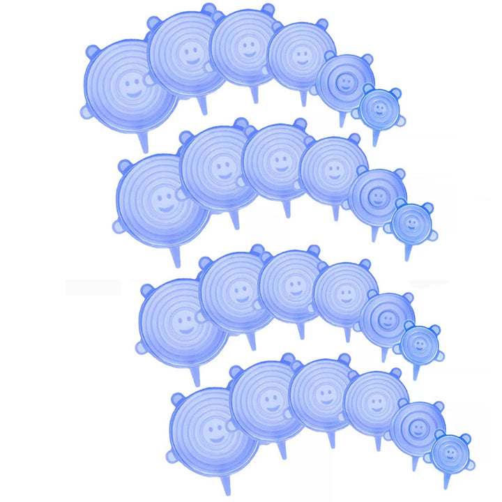 6/12pcs Reusable Silicone Stretch Lids - Multifunctional, Fresh-Keeping Covers for Food Bowls, Fruits & Veggies