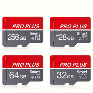 MICRODRIVE Pro Plus Memory Card/TF Cards - High-Speed Class 10 U3, Red & Gray, Available in 4GB to 256GB - Reliable Performance for Smartphones, Tablets & More, MICRODRIVE