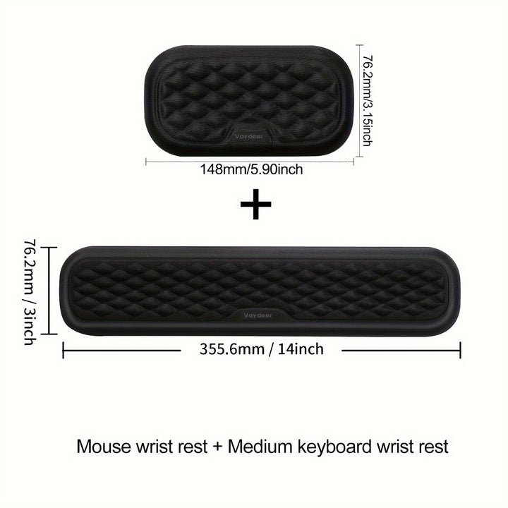 Soft Memory Foam Desk Ergonomic Keyboard and Mouse Wrist Rests: Comfortable Typing and Mousing Cushion Pads