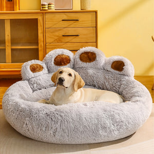 [Long Warm Soft Plush Cat Bed] Soft Long Plush Cat kennel dog kennel winter warm pet bed Cat Bed Cat Mat Animals Sleeping Sofa Christmas Gift