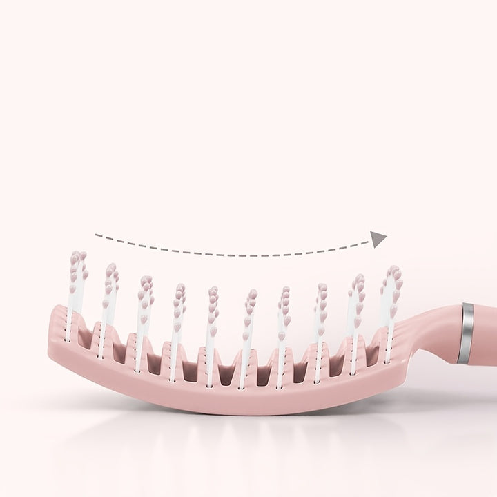 1pc ProDetangle Hair Brush - Effortless Detangling for Long, Thick, Curly, Tangled, Wet, and Dry Hair with Vented Design for Reduced Breakage and Frizz